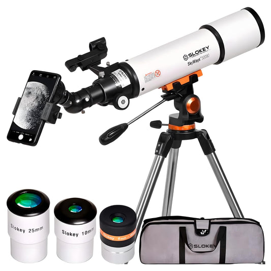 Telescopio 80 mm – Portátil, 25x-250x, Niños y Principiantes